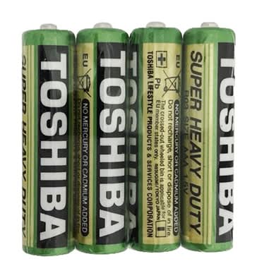 東芝Toshiba 4號環保碳鋅電池R03UG (4 入)