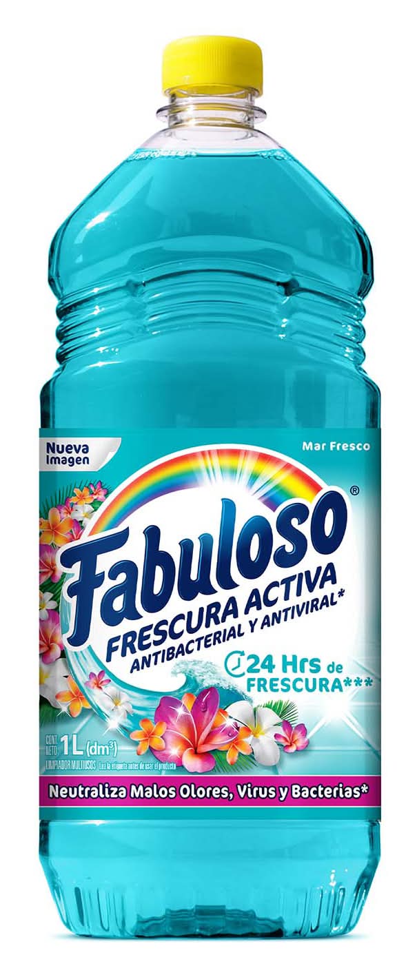 Fabuloso · Limpiador multiusos antibacterial y antiviral, mar fresco (1 L)