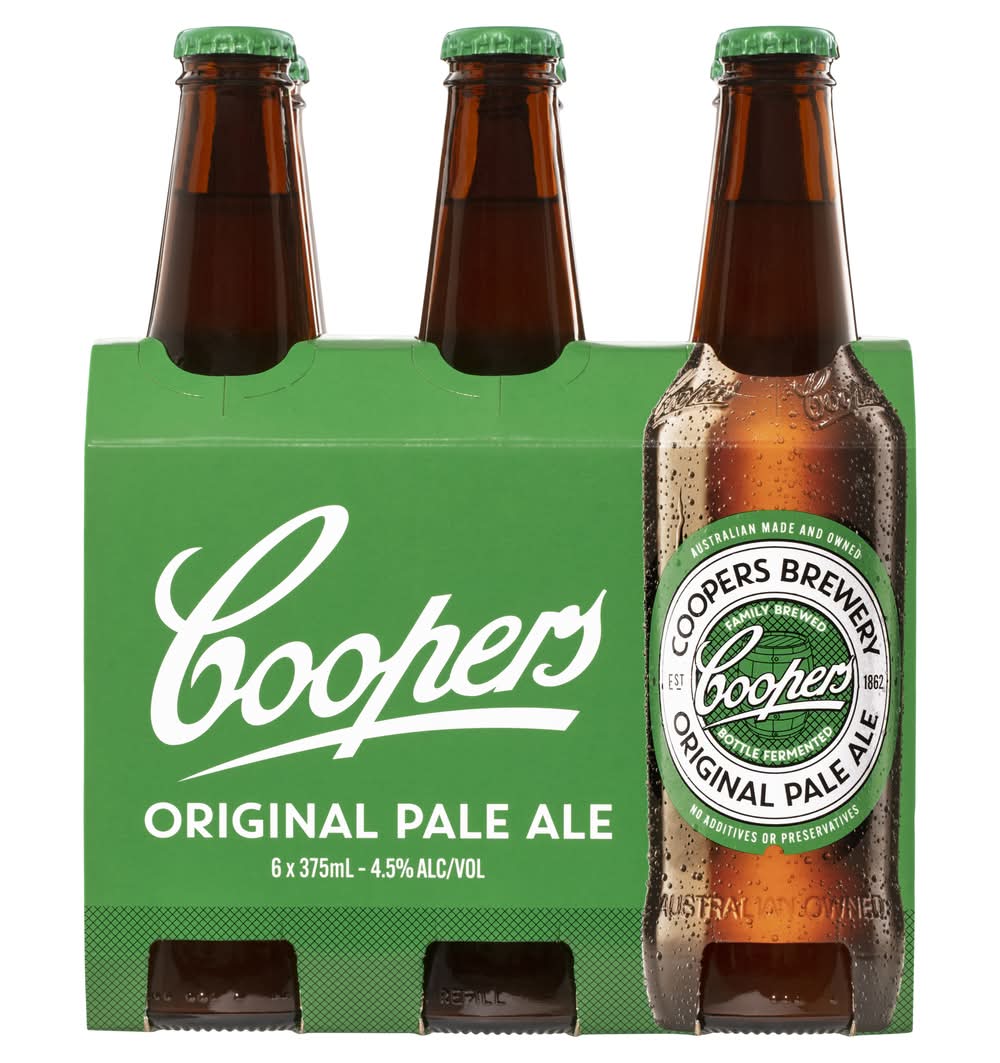 Coopers Original Pale Ale Beer (6 x 375mL)