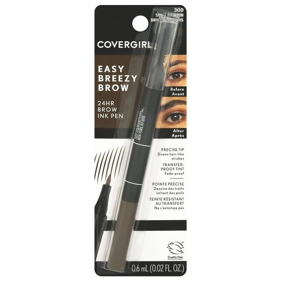 Covergirl Easy Breezy Brow Ink Pen 300 Soft Brown (0.02 fl oz)