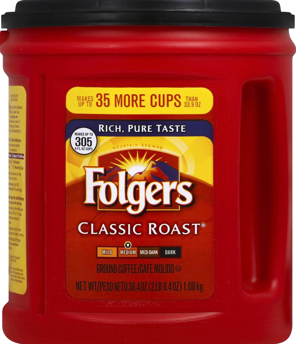 Folgers Classic Roast Ground Coffee (2.4 lbs)