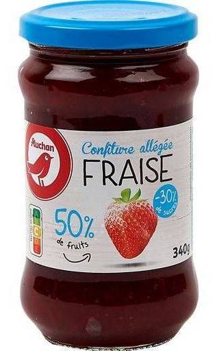 Confiture allegée fraise - auchan - 340g