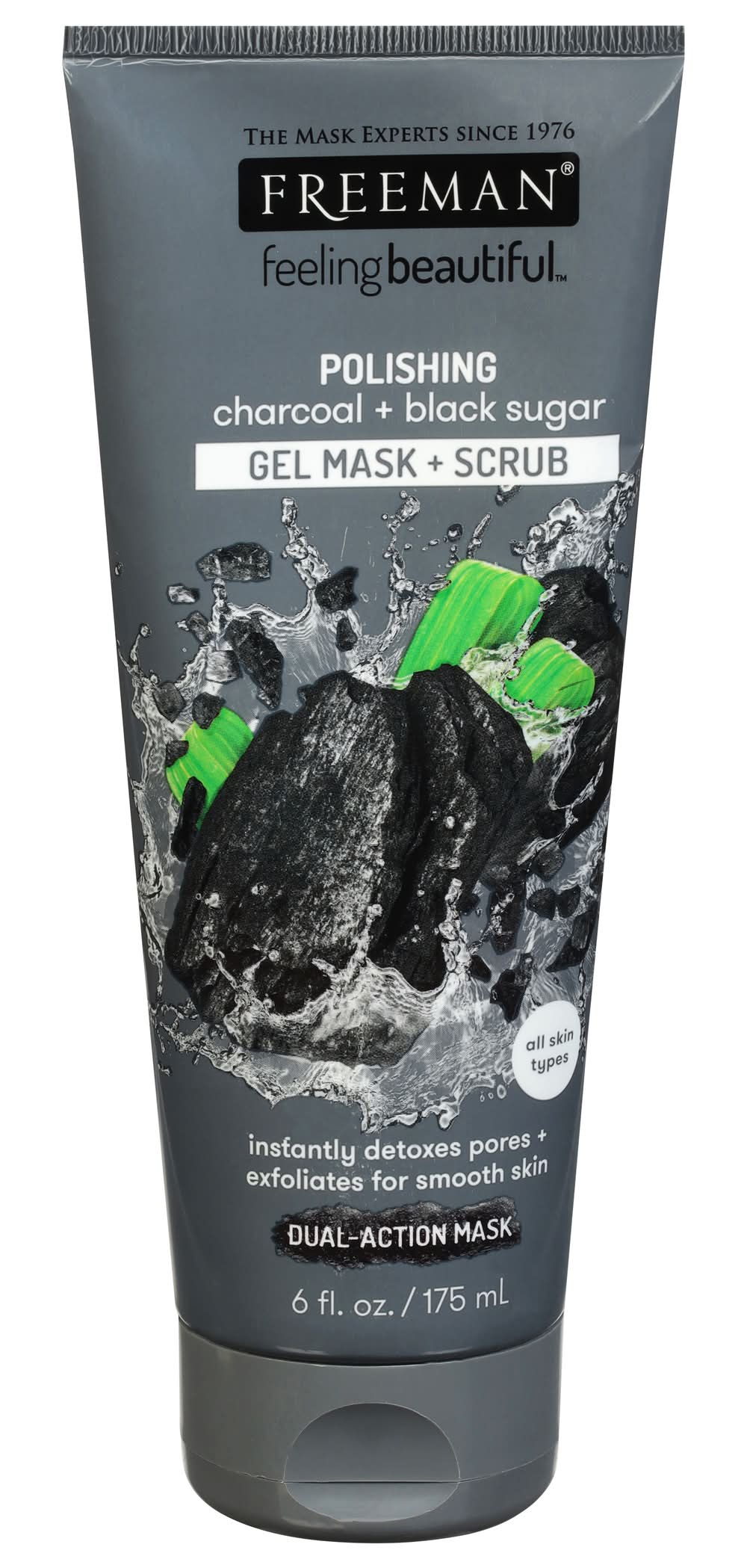 Freeman Feeling Beautiful Polishing Mask Charcoal & Black Sugar (6 fl oz)