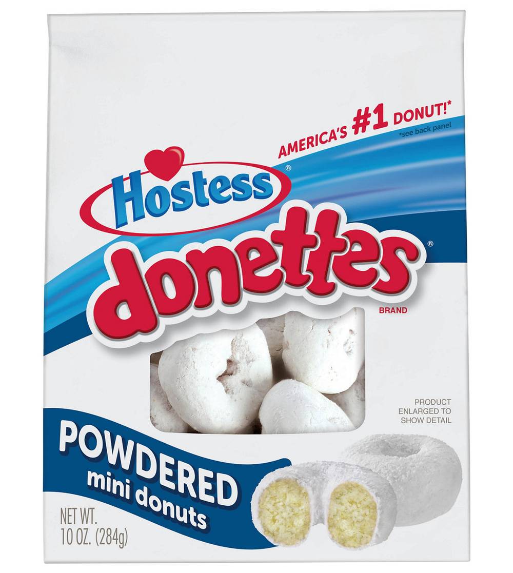 Hostess Donettes Donuts, Powdered, Mini