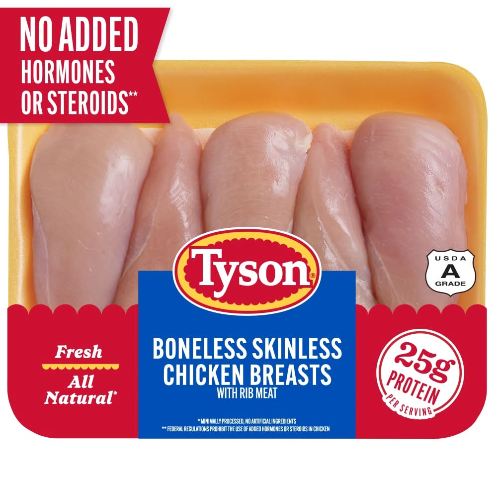 Tyson® All Natural Fresh Boneless Skinless Chicken Breasts with Rib Meat