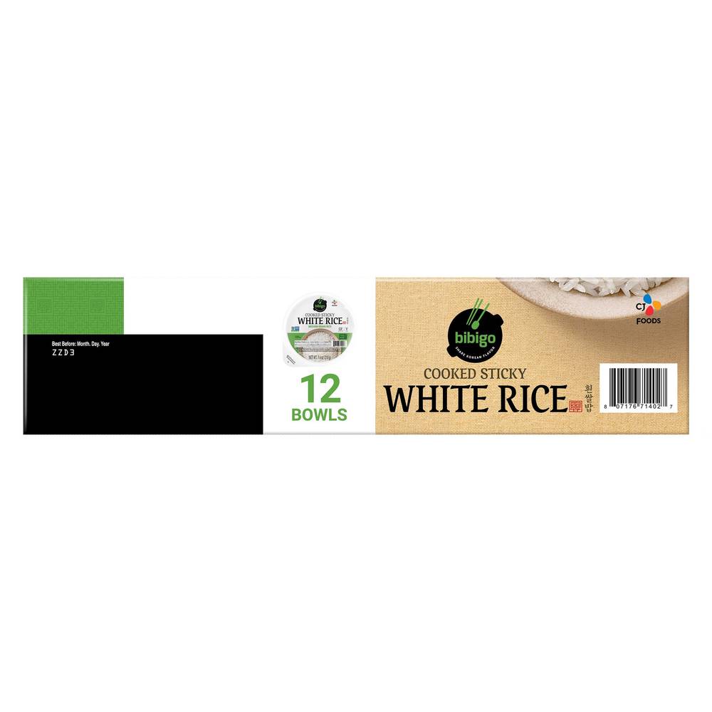 Bibigo Cooked Sticky White Rice Bowls (12 ct)