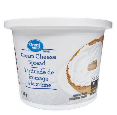 Great value tartinade de fromage à la crème great value 340g (from crm trtnad orig gv 340g) - cream cheese spread (340 g)