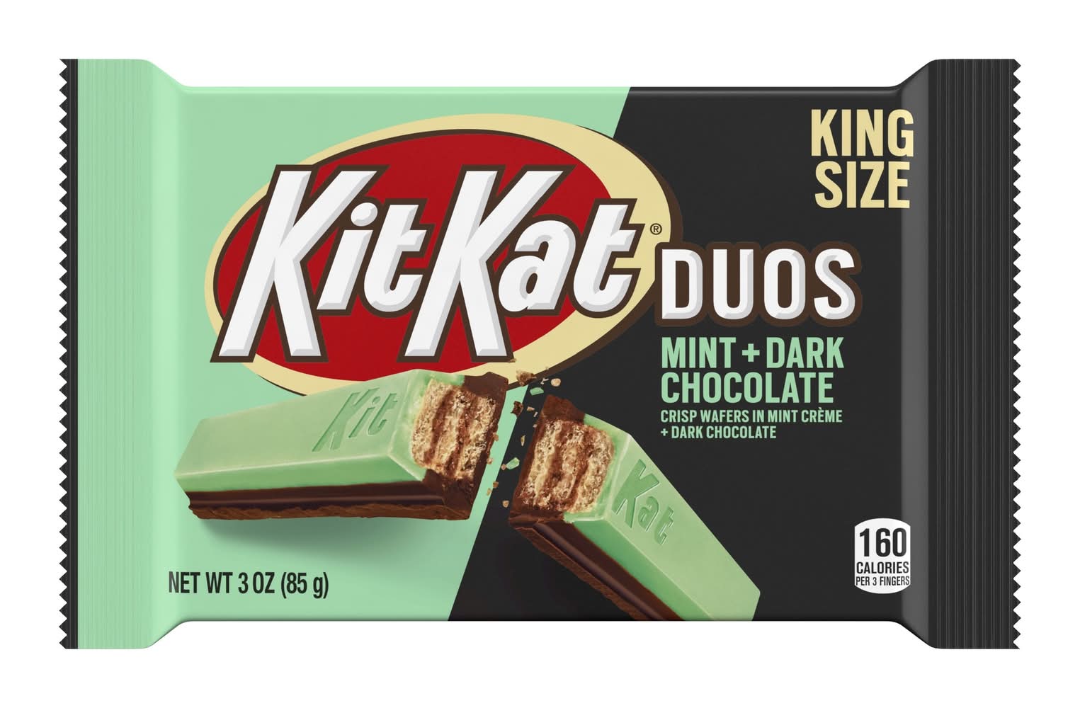 Kit Kat® Duos Mint + Dark Chocolate King Size Candy Bar 3oz