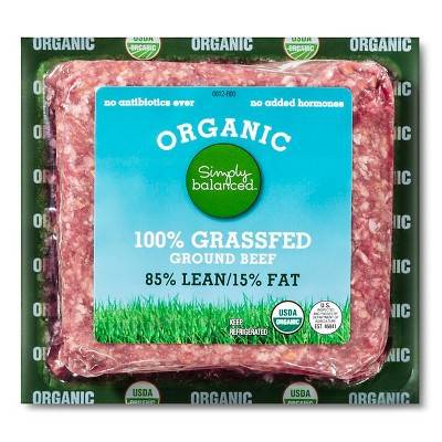 Simply Balanced Organic Grass Fed 85/15 Ground Beef - 1lb - Tm (1 lbs)