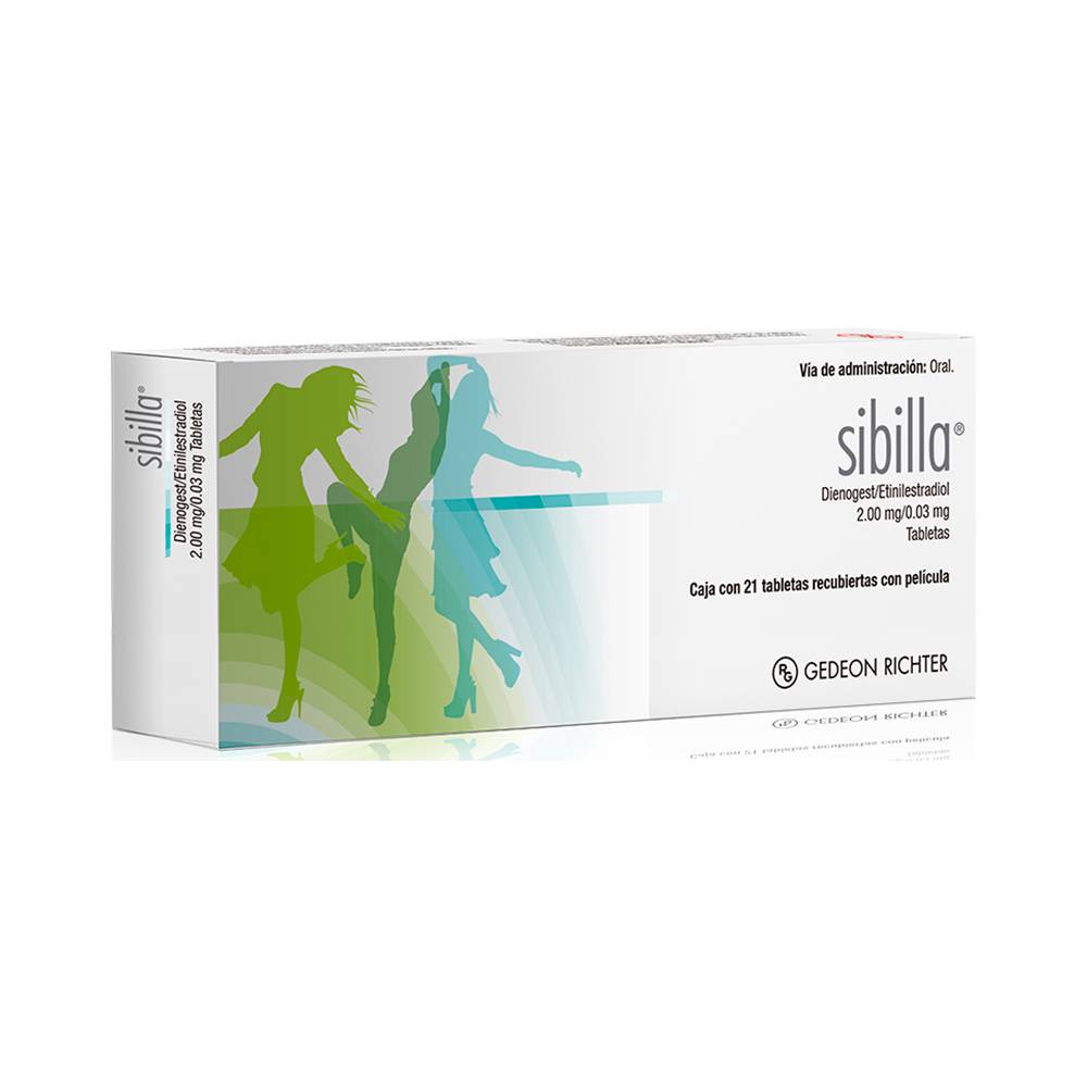 Gedeon richter sibilla dienogest/etinilestradiol comprimidos 2 mg/0.03 mg (21 piezas)