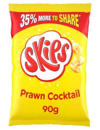 Skips Prawn Cocktail, Light & Melty Crisps (90g)