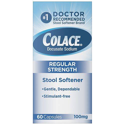 Colace Regular Strength Stimulant-Free Stool Softener - 60.0 ea