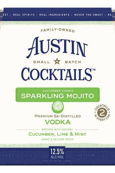 Austin Cucumber Sparkling Mojito Cocktail Vodka (4 pack, 8.4 oz)