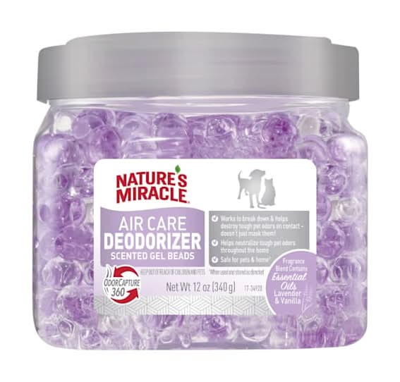 Nature's Miracle Air Care Deodorizer Scented Gel Beads, Lavender - Vanilla (12 oz)