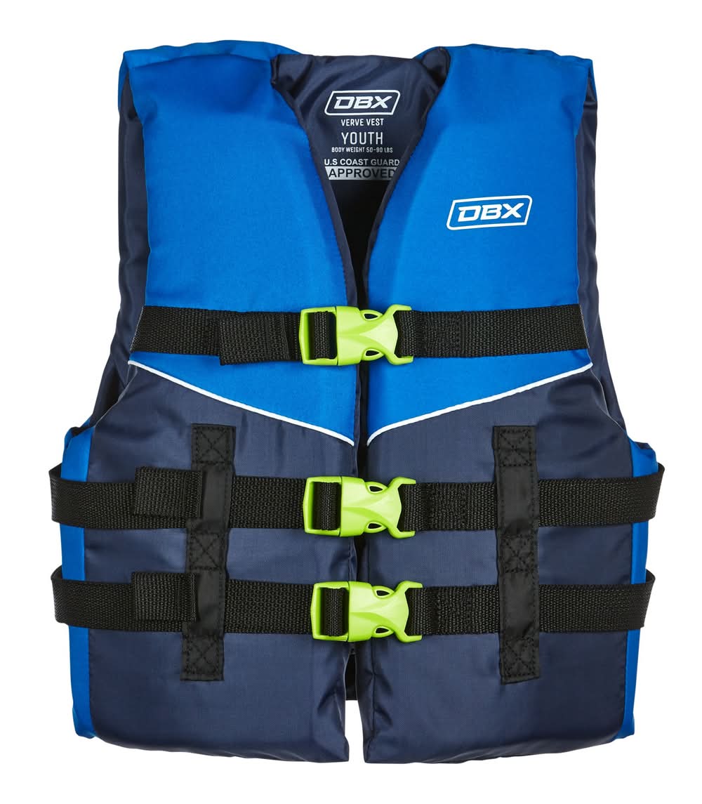 DBX Youth Verve Nylon Life Vest (Blue/Navy/Volt, Youth)