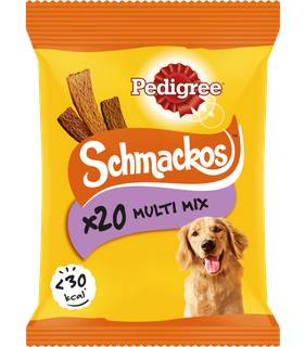 Pedigree Schmackos Adult Dog Treats Meat Mix 20 Strips 144g