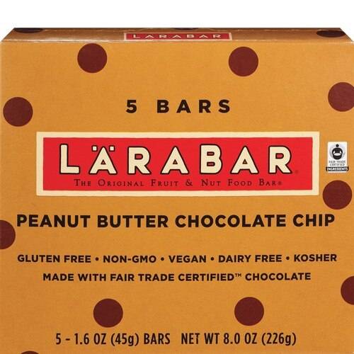 Larabar Bars, Peanut Butter Chocolate Chips, 5 Ct