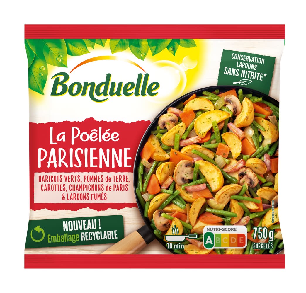 Bonduelle - Poêlée parisienne aux champignons, haricots et lardons (750g)