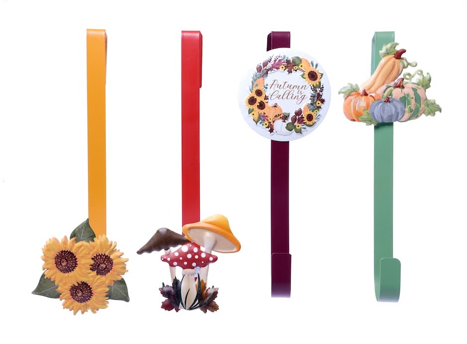 Seasonal Collection Harvest Wreath Hanger, Assorted Icons.