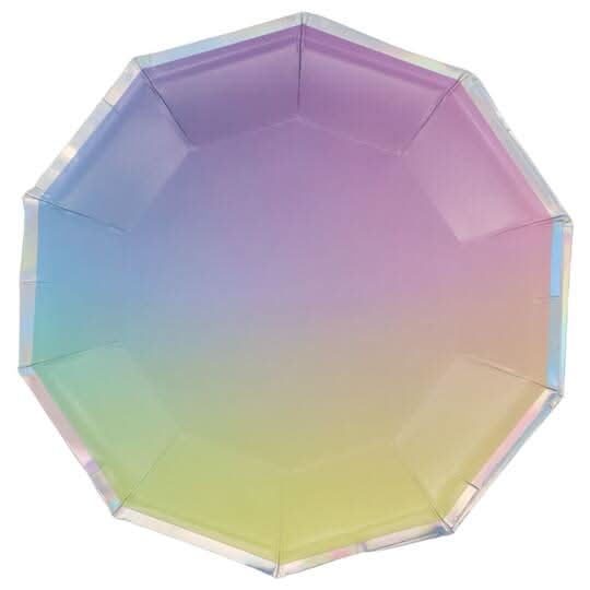 Celebrate It Ombre Decagon Snack Plates, 7 in, Assorted (8 ct)