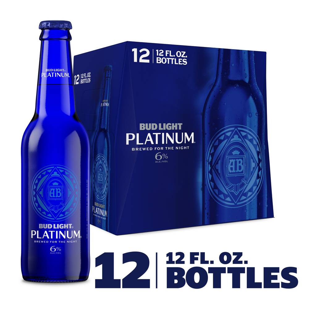 Bud Light Platinum Lager Beer (12 x 12 fl oz)