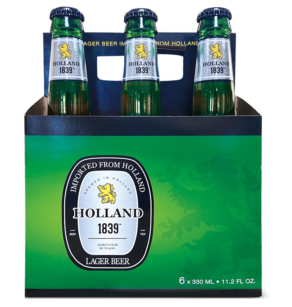 Holland 1839 Lager Beer (6 x 11.2 fl oz)