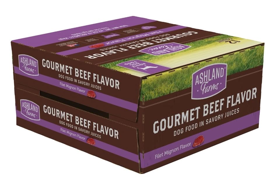 Ashland Farms Filet Mignon Flavor in Savory Juices Dog Food Trays (12 x 3.5 oz)