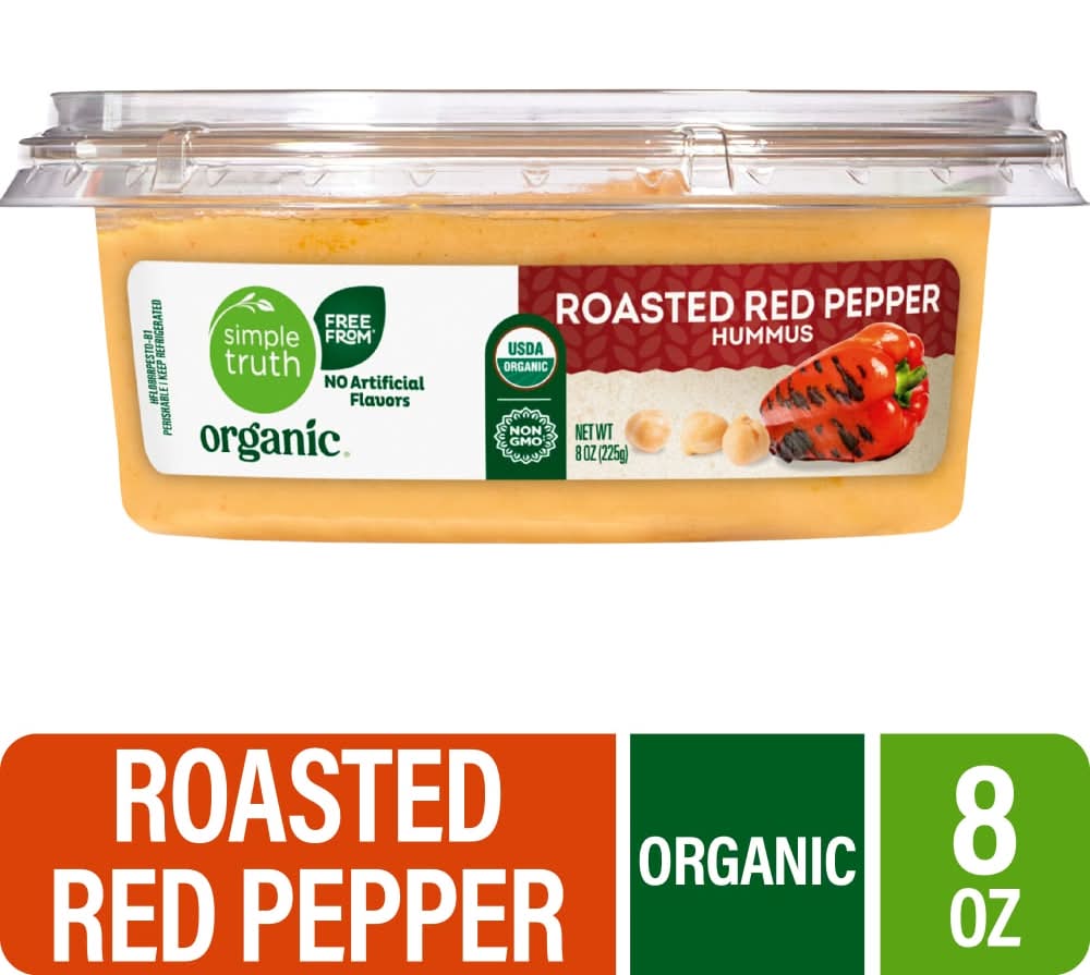 Simple Truth Organic Hummus, Roasted Red Pepper (8 oz)
