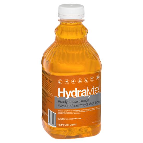 Hydralyte Electrolyte Solution Orange Flavour 1L