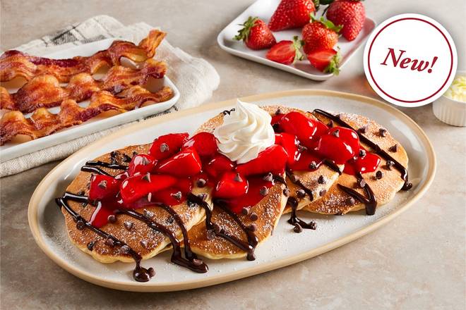 Chocolate Strawberry Hotcakes Combo