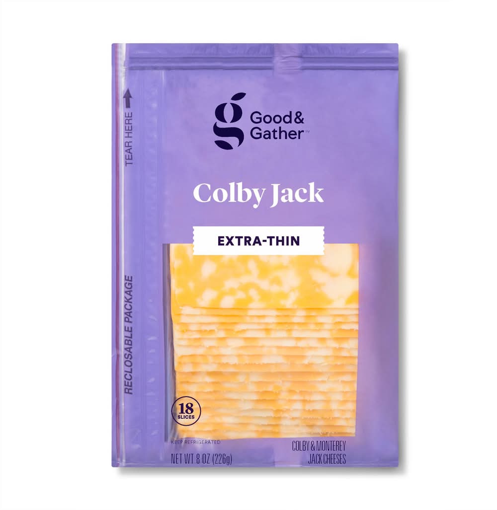 Good & Gather Extra-Thin Colby Jack Sliced Cheese (8 oz)