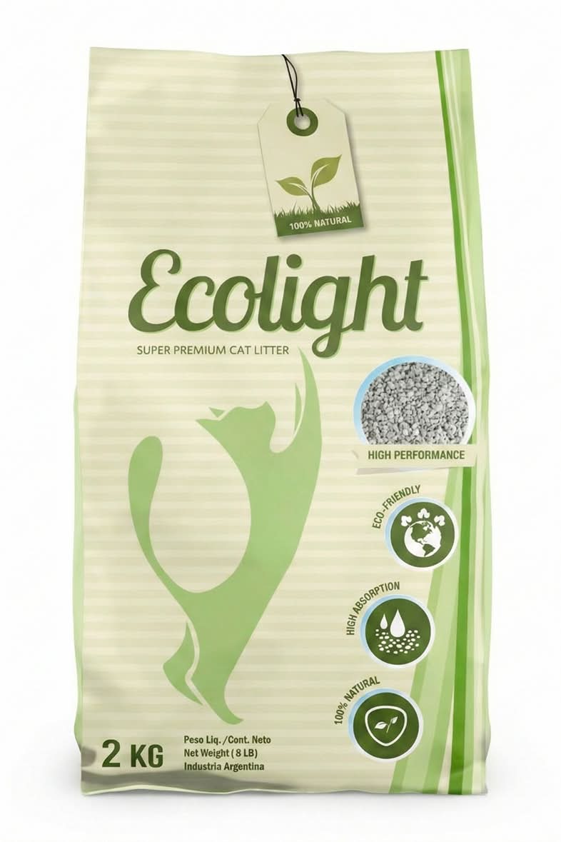 Ecolight · Super premiun arena natural para gatos (2 kg)