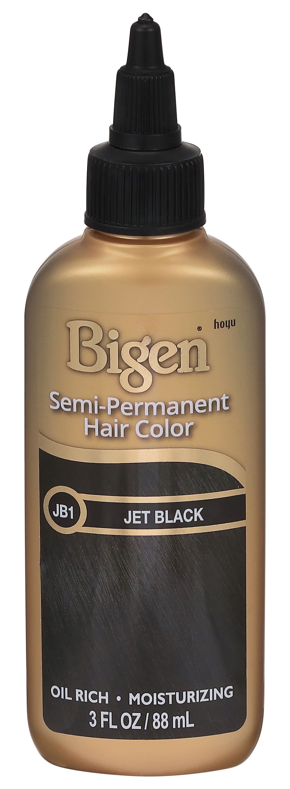 Bigen Jet Black Jb1 Semi-Permanent Hair Color (3 fl oz)