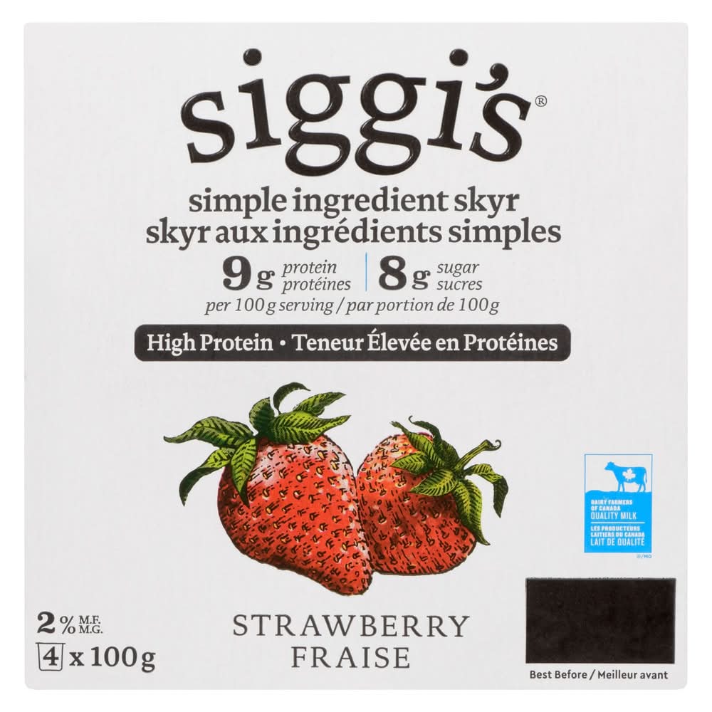 siggi's High Protein Yogurt, Strawberry (400 g, 4 ct)