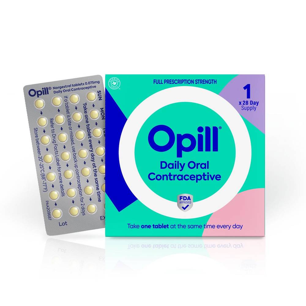 Opill Daily Oral Contraceptive, Birth Control Pill, 28 day supply