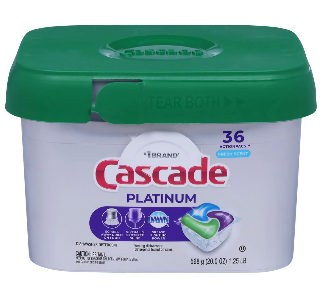 Cascade Platinum Actionpacs Fresh Scent Dishwasher Detergent (1.25 lbs, 36 ct)