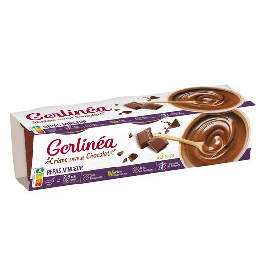Gerlinéa - Coupelle crème chocolat repas minceur (3 pièces)
