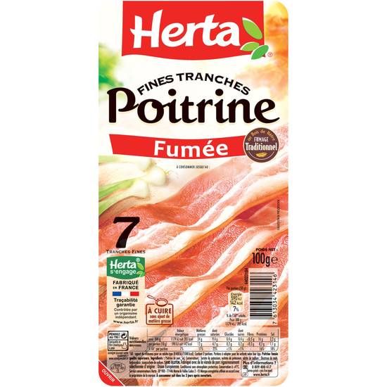 Herta - Poitrine fumée (7 pièces)