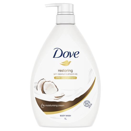 Dove Body Wash Restoring Coconut & Almond Oil, 1L