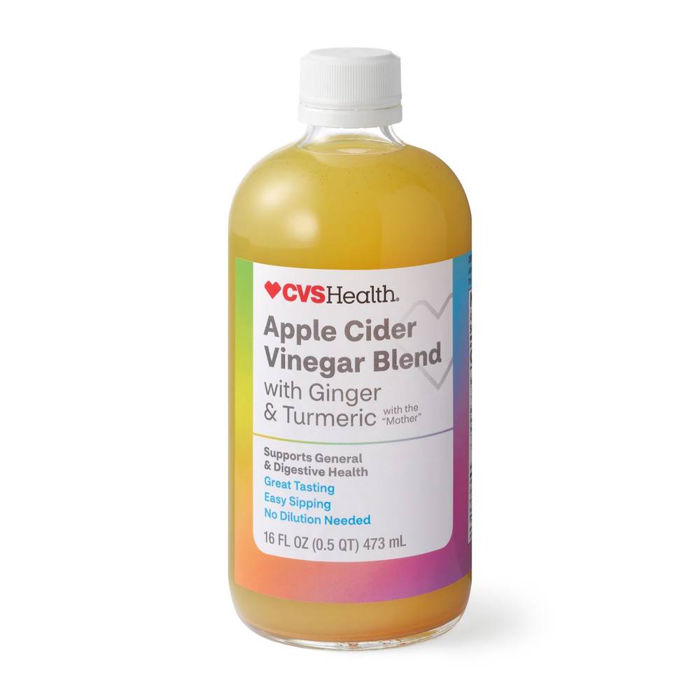 Cvs Health Apple Cider Vinegar Blend With Ginger & Turmeric, 16 Oz