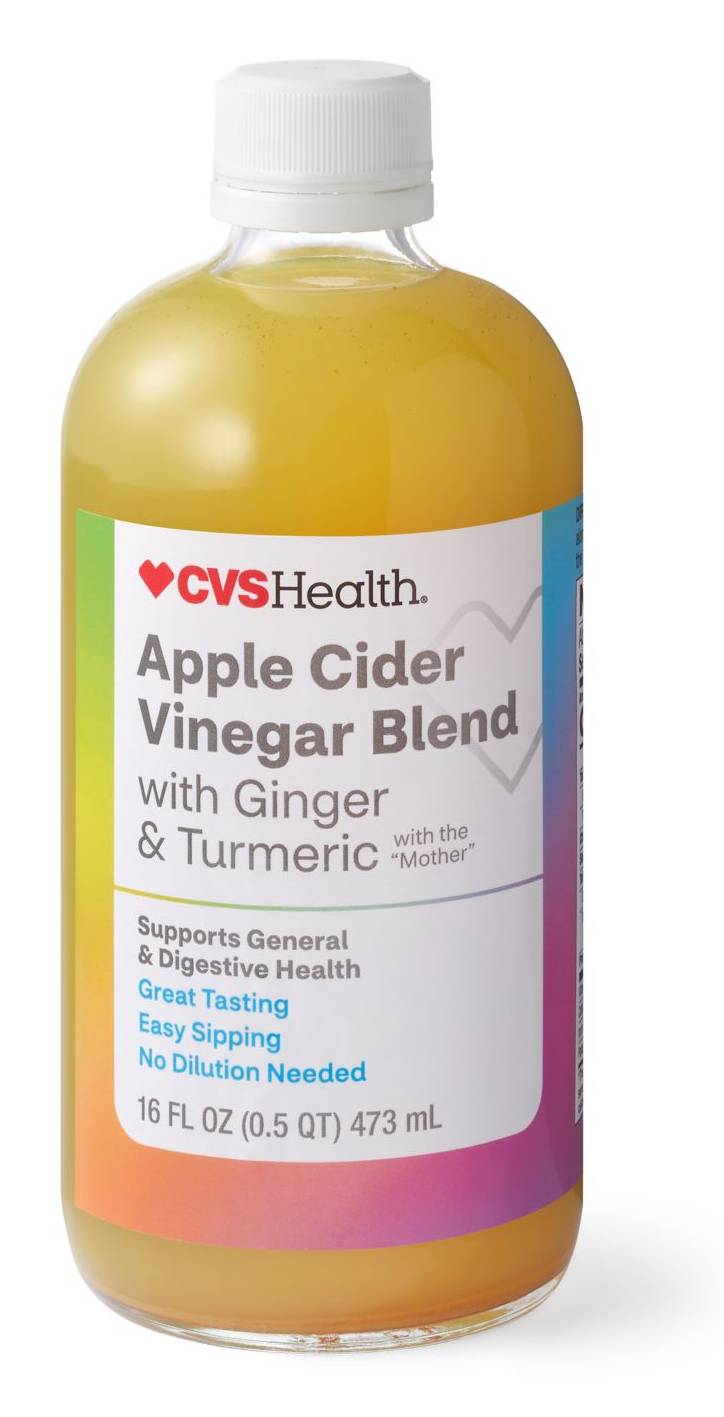 Cvs Health Apple Cider Vinegar Blend With Ginger & Turmeric, 16 Oz