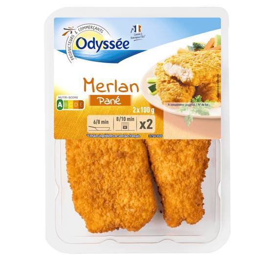 Merlan pané - odyssée - 200g