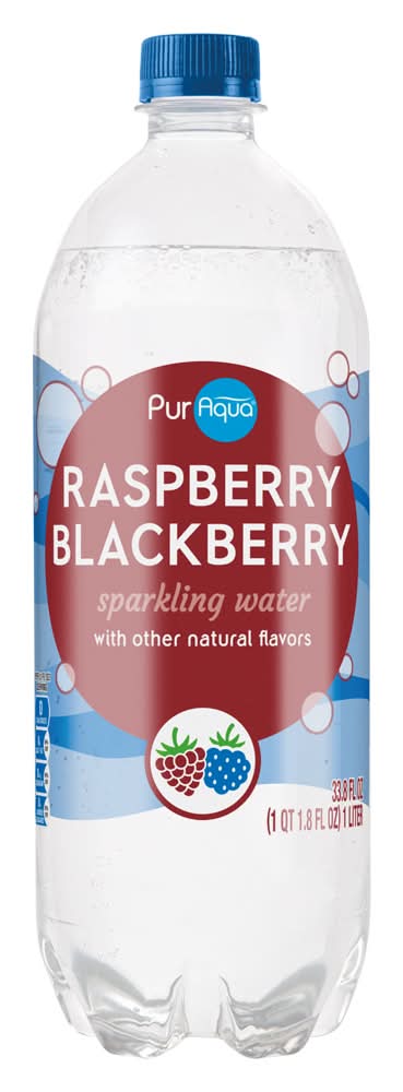 PurAqua Sparkling Water, Raspberry-Blackberry (33.8 fl oz)