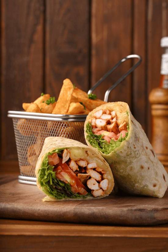 Barbeque Chicken and Cheese Wrap