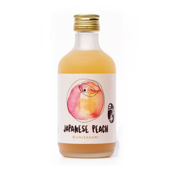 Japanese Peach Sansotei Private Label Sake, 300mL  (7.3% ABV)