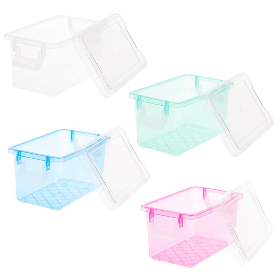 Teaching Tree Taller Organizer with Two Lock Containers, 6.425x4.0x3.688 in.