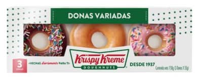 Caja x 3 unid variadas krispy kreme
