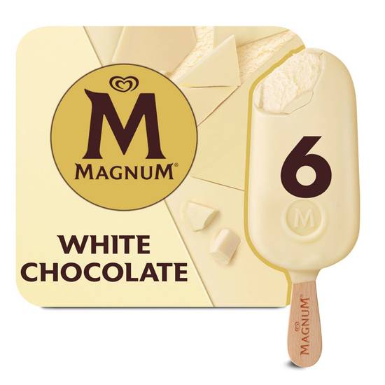 Magnum White Ice Cream 6 x 100 ml