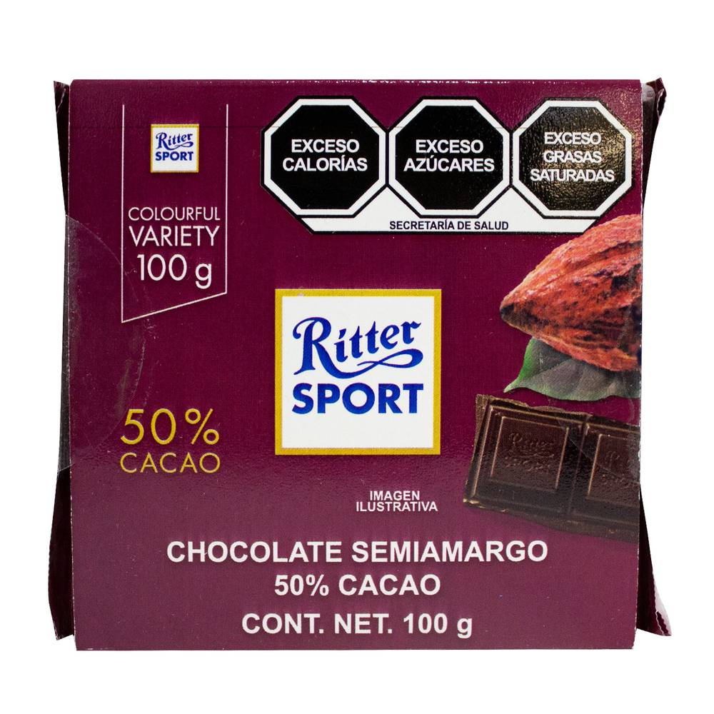 Ritter halbbitter chocolate amargo (100 g)