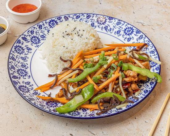 Shredded Pork in Szechuan Sauce with Rice